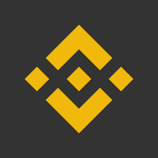 Binance logo with cryptocurrency coins in the background, symbolizing digital currency trading and exchange