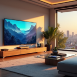 "Unlock Smarter Living with Smart Home Essentials: Top 5G Gadgets for Effortless Efficiency" "A modern living room with a large smart TV at its center, surrounded by cutting-edge gadgets, including a voice-controlled robot vacuum cleaner and high-tech smart speaker, showcasing top 5G connectivity gadgets of 2025."