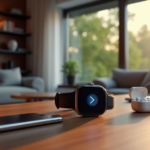 "Unlocking Autonomous Futures with 5G: Top Gadgets for Seamless Navigation" "A sleek silver smartwatch on a minimalist wooden desk surrounded by cutting-edge gadgets, evoking futuristic optimism."