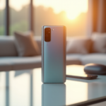 "Innovative Devices Defying Categories: Top 5G Gadgets Revolutionizing Everyday Life" "A sleek silver smartphone on a minimalist glass surface in a modern living room, surrounded by high-tech gadgets, showcasing top 5G connectivity gadgets missing from 2025."
